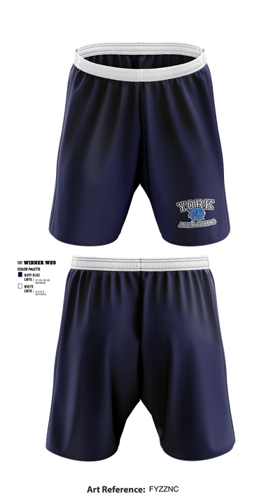 York High School Volleyball 20811164 Athletic Shorts With Pockets - 1