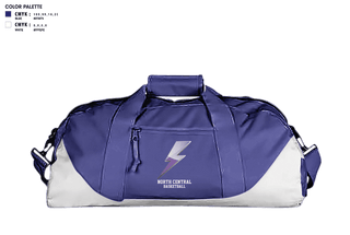 Duffle Bag, North Central Junior High School Basketball, Men's Basketball, Teamtime, Team time, sublimation, custom sports apparel, team uniforms, spirit wear, spiritwear, sports uniforms, custom shirts, team store, custom team store, fundraiser sports, apparel fundraiser