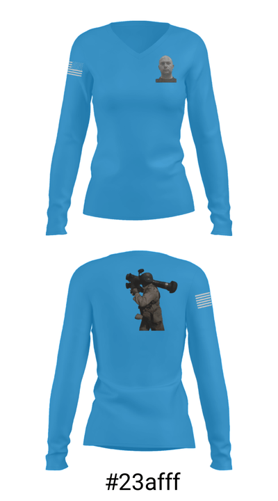 B-Troop 1/11 ACR 72501441 Women's Long Sleeve V-neck Shirt - 7