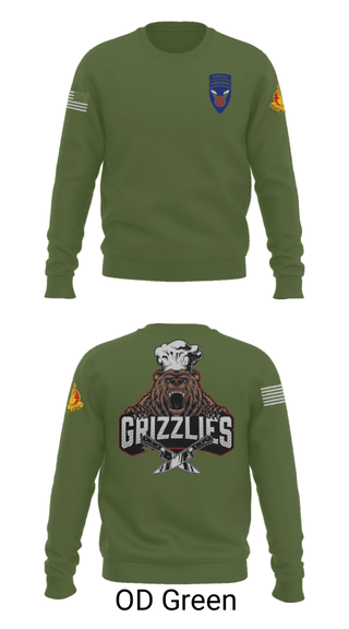 Crew Neck Sweatshirt, , Army, Teamtime, Team time, sublimation, custom sports apparel, team uniforms, spirit wear, spiritwear, sports uniforms, custom shirts, team store, custom team store, fundraiser sports, apparel fundraiser