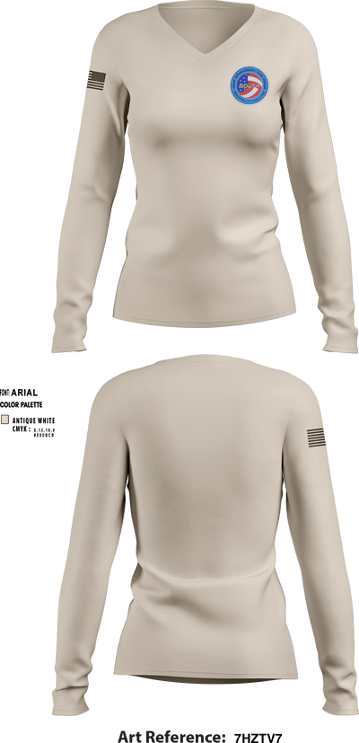 JIATF-South 27344610 Women's Long Sleeve V-neck Shirt - 3