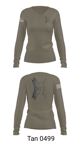 Women's Long Sleeve Vneck Shirt, , Army, Teamtime, Team time, sublimation, custom sports apparel, team uniforms, spirit wear, spiritwear, sports uniforms, custom shirts, team store, custom team store, fundraiser sports, apparel fundraiser