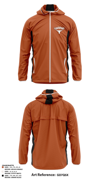 Windbreaker, Texas Longhorns, Football, Teamtime, Team time, sublimation, custom sports apparel, team uniforms, spirit wear, spiritwear, sports uniforms, custom shirts, team store, custom team store, fundraiser sports, apparel fundraiser