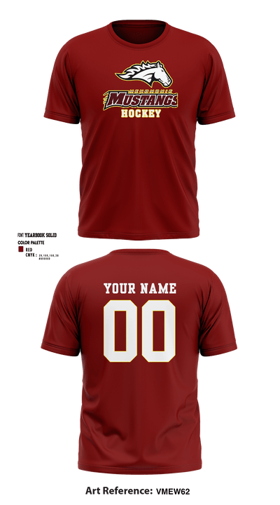 Menomonie High School Ice hockey 95189103 Short Sleeve Performance Shirt - 8