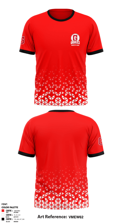 Glenwood High School Wrestling 84372950 Short Sleeve Rash Guard Shirt - 1