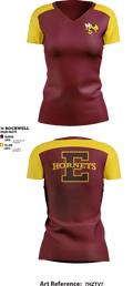 Enumclaw High School 61712627 Women's Short Sleeve V-neck Shirt - 1