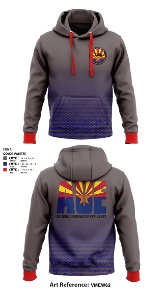 Hoodie, Arizona Underwater Explorers, , Teamtime, Team time, sublimation, custom sports apparel, team uniforms, spirit wear, spiritwear, sports uniforms, custom shirts, team store, custom team store, fundraiser sports, apparel fundraiser
