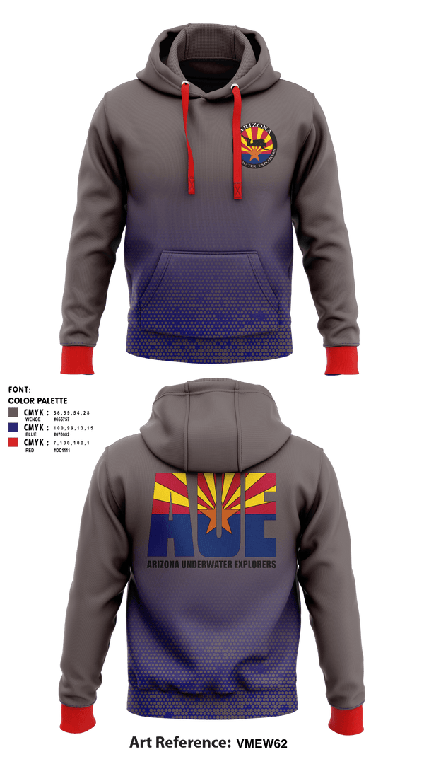 Hoodie, Arizona Underwater Explorers, , Teamtime, Team time, sublimation, custom sports apparel, team uniforms, spirit wear, spiritwear, sports uniforms, custom shirts, team store, custom team store, fundraiser sports, apparel fundraiser