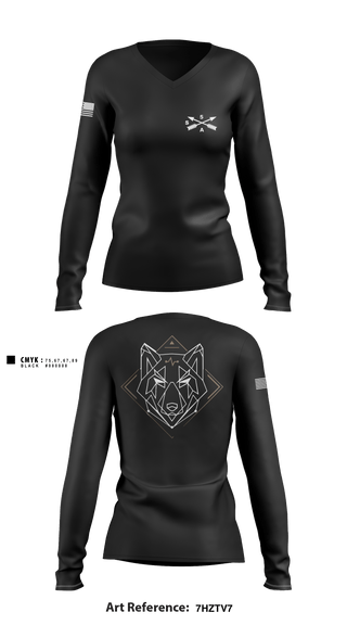 Women's Long Sleeve Vneck Shirt, , Army, Teamtime, Team time, sublimation, custom sports apparel, team uniforms, spirit wear, spiritwear, sports uniforms, custom shirts, team store, custom team store, fundraiser sports, apparel fundraiser