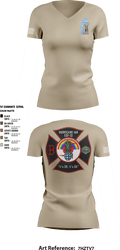 DDT 20743334 Women's Short Sleeve V-neck Shirt - 5