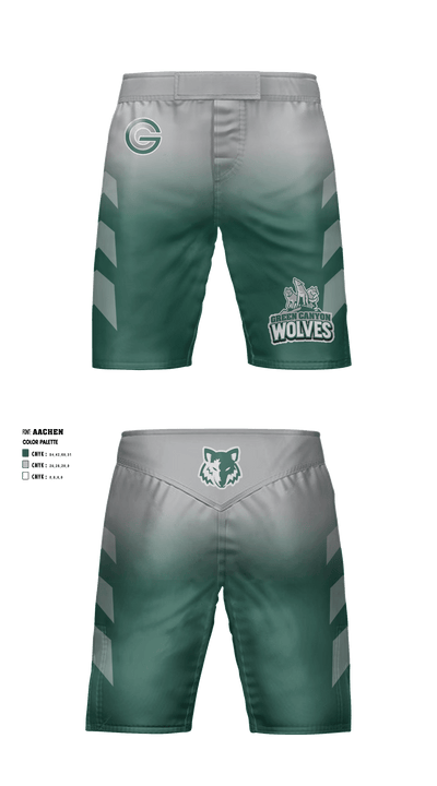 Green Canyon High School Wrestling 81742831 Fight Shorts - 2