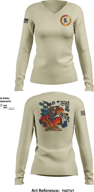 Women's Long Sleeve Vneck Shirt, , Army, Teamtime, Team time, sublimation, custom sports apparel, team uniforms, spirit wear, spiritwear, sports uniforms, custom shirts, team store, custom team store, fundraiser sports, apparel fundraiser