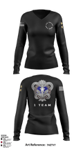 361st Med Log 17181493 Women's Long Sleeve V-neck Shirt - 3