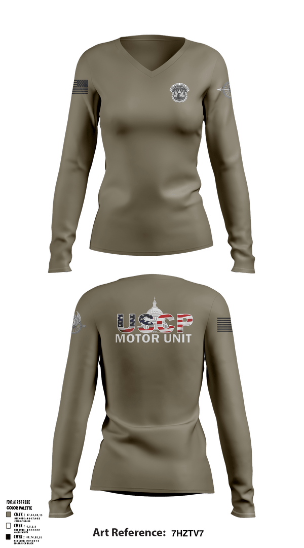 Women's Long Sleeve Vneck Shirt, , Police, Teamtime, Team time, sublimation, custom sports apparel, team uniforms, spirit wear, spiritwear, sports uniforms, custom shirts, team store, custom team store, fundraiser sports, apparel fundraiser