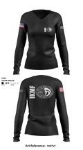 IKMF 78803007 Women's Long Sleeve V-neck Shirt - 1
