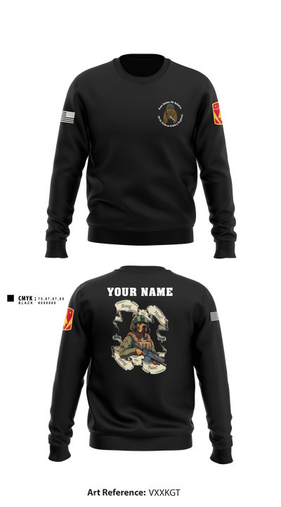 Bravo Battery, 4th Battalion, 3rd Air Defense Artillery Regiment 1115971 Crew Neck Sweatshirt - 2