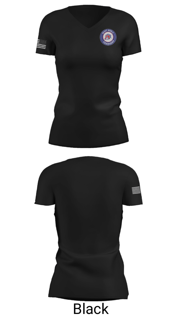 Women's Short Sleeve Vneck Shirt, West Noble High School Gymnastics, Spirit Store, Teamtime, Team time, sublimation, custom sports apparel, team uniforms, spirit wear, spiritwear, sports uniforms, custom shirts, team store, custom team store, fundraiser sports, apparel fundraiser