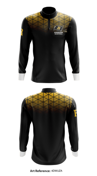 Quarter Zip Jacket, Riverview High School Basketball, Men's Basketball, Teamtime, Team time, sublimation, custom sports apparel, team uniforms, spirit wear, spiritwear, sports uniforms, custom shirts, team store, custom team store, fundraiser sports, apparel fundraiser