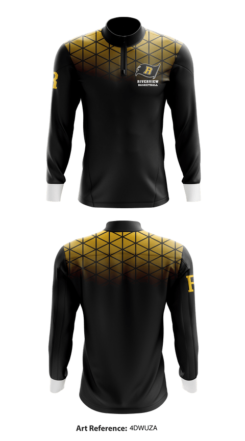 Quarter Zip Jacket, Riverview High School Basketball, Men's Basketball, Teamtime, Team time, sublimation, custom sports apparel, team uniforms, spirit wear, spiritwear, sports uniforms, custom shirts, team store, custom team store, fundraiser sports, apparel fundraiser