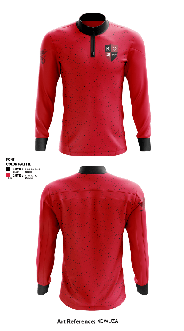 Quarter Zip Jacket, Kingswood Oxford Upper School, Spirit Store, Teamtime, Team time, sublimation, custom sports apparel, team uniforms, spirit wear, spiritwear, sports uniforms, custom shirts, team store, custom team store, fundraiser sports, apparel fundraiser