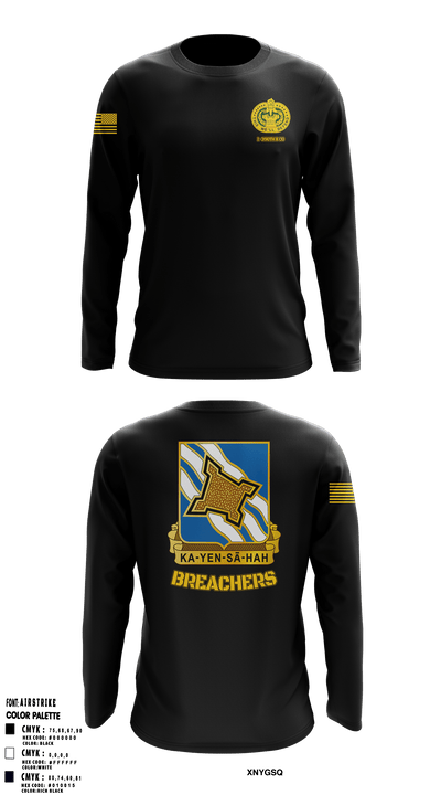 1-390TH B CO. 88866436 Long Sleeve Performance Shirt - 2