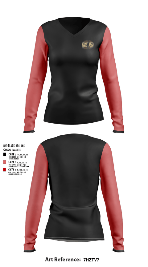 Women's Long Sleeve Vneck Shirt, V Squad Bullies, , Teamtime, Team time, sublimation, custom sports apparel, team uniforms, spirit wear, spiritwear, sports uniforms, custom shirts, team store, custom team store, fundraiser sports, apparel fundraiser