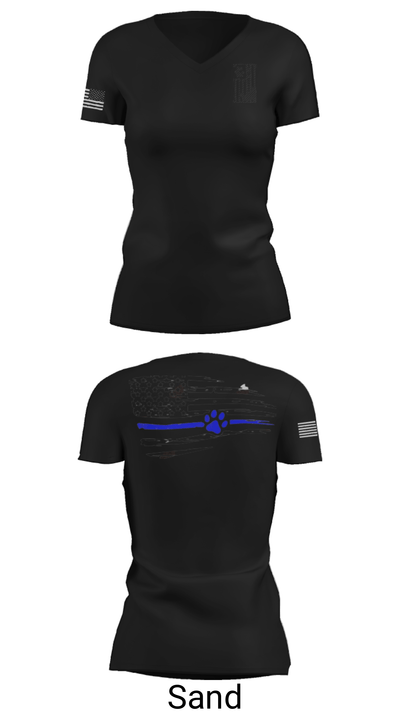 K-9 Crew 23249589 Women's Short Sleeve V-neck Shirt - 24