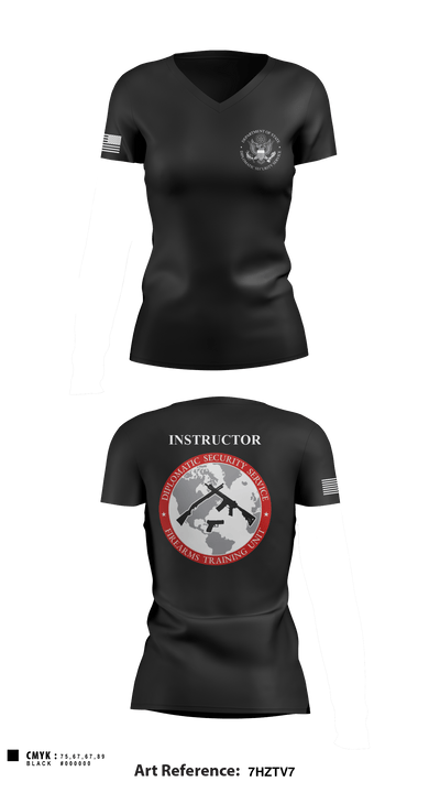 Firearms Training Unit 93026000 Women's Short Sleeve V-neck Shirt - 1