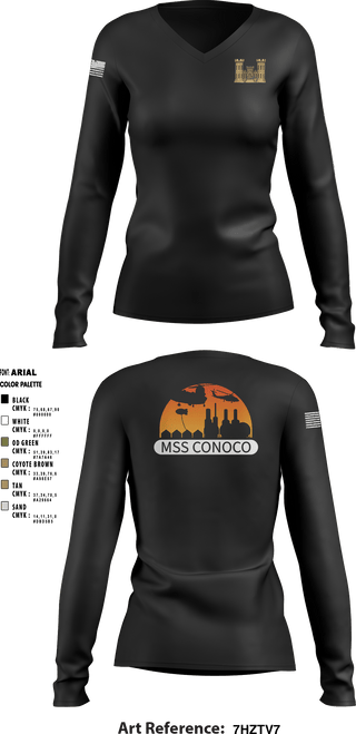 Women's Long Sleeve Vneck Shirt, , Army, Teamtime, Team time, sublimation, custom sports apparel, team uniforms, spirit wear, spiritwear, sports uniforms, custom shirts, team store, custom team store, fundraiser sports, apparel fundraiser