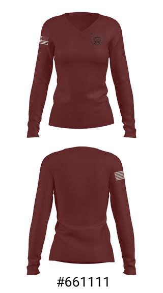Women's Long Sleeve Vneck Shirt, Baptist Hill High School Cheer, Cheer, Teamtime, Team time, sublimation, custom sports apparel, team uniforms, spirit wear, spiritwear, sports uniforms, custom shirts, team store, custom team store, fundraiser sports, apparel fundraiser