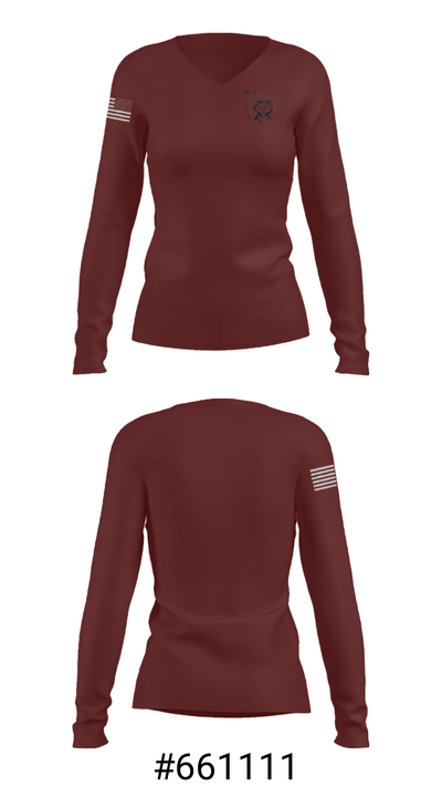 Baptist Hill High School Cheer 89620013 Women's Long Sleeve V-neck Shirt - 20