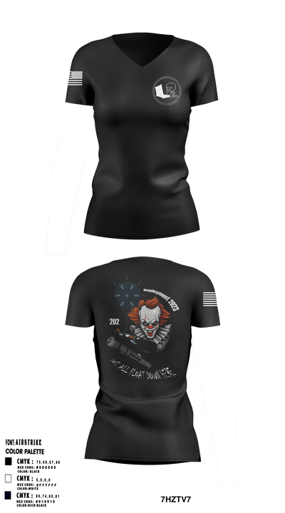 Mobile unit 2 64041633 Women's Short Sleeve V-neck Shirt - 49