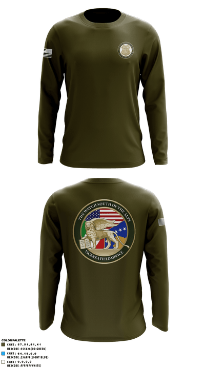 Vicenza Field Office 4611375 Long Sleeve Performance Shirt - 1