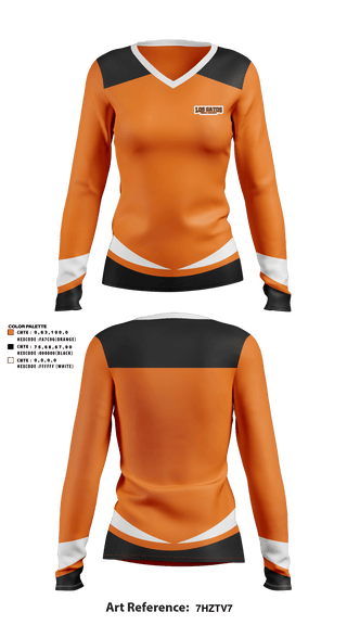 Women's Long Sleeve Vneck Shirt, Los Gatos High School Field Hockey, Field Hockey, Teamtime, Team time, sublimation, custom sports apparel, team uniforms, spirit wear, spiritwear, sports uniforms, custom shirts, team store, custom team store, fundraiser sports, apparel fundraiser