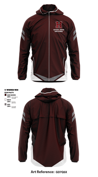 Windbreaker, Havana Junior High School, Spirit Store, Teamtime, Team time, sublimation, custom sports apparel, team uniforms, spirit wear, spiritwear, sports uniforms, custom shirts, team store, custom team store, fundraiser sports, apparel fundraiser
