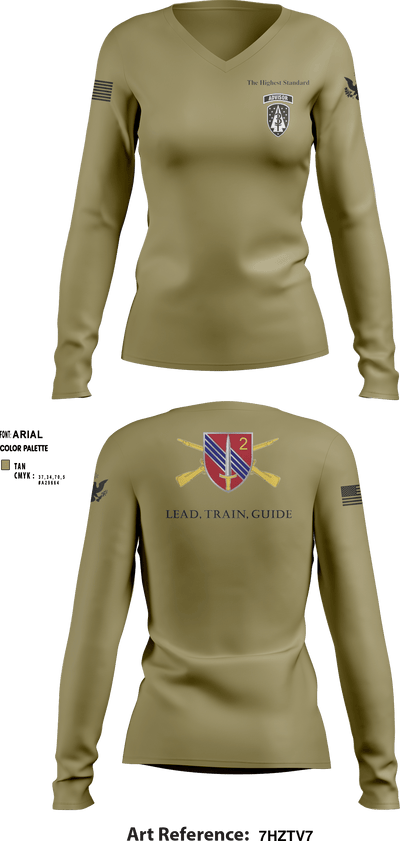 3RD SFAB 57965027 Women's Long Sleeve V-neck Shirt - 2