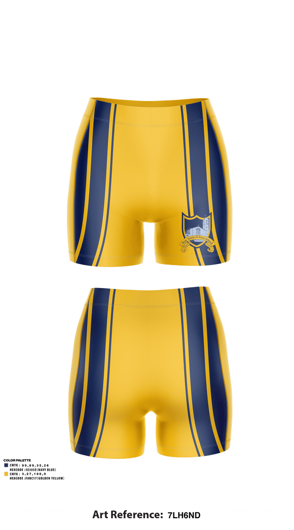 Women's Compression Shorts, Holy Name Of Jesus School, Spirit Store, Teamtime, Team time, sublimation, custom sports apparel, team uniforms, spirit wear, spiritwear, sports uniforms, custom shirts, team store, custom team store, fundraiser sports, apparel fundraiser