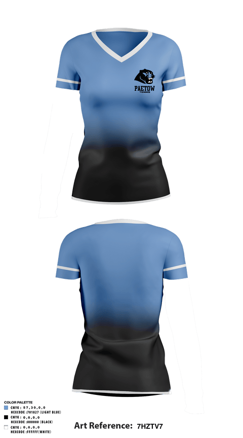 Women's Short Sleeve Vneck Shirt, Paetow High School Tennis, Tennis, Teamtime, Team time, sublimation, custom sports apparel, team uniforms, spirit wear, spiritwear, sports uniforms, custom shirts, team store, custom team store, fundraiser sports, apparel fundraiser
