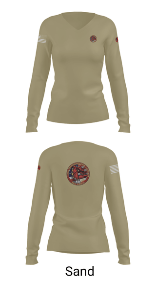Women's Long Sleeve Vneck Shirt, , National Guard, Teamtime, Team time, sublimation, custom sports apparel, team uniforms, spirit wear, spiritwear, sports uniforms, custom shirts, team store, custom team store, fundraiser sports, apparel fundraiser