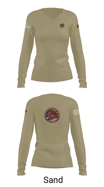 1484th Trans Co 77875137 Women's Long Sleeve V-neck Shirt - 41