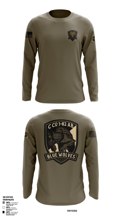 C/1-82 AB Bluewolves 72961679 Long Sleeve Performance Shirt - 16