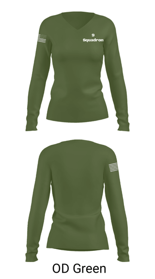 Women's Long Sleeve Vneck Shirt, , Air Force, Teamtime, Team time, sublimation, custom sports apparel, team uniforms, spirit wear, spiritwear, sports uniforms, custom shirts, team store, custom team store, fundraiser sports, apparel fundraiser