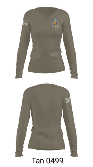 Women's Long Sleeve Vneck Shirt, , Army, Teamtime, Team time, sublimation, custom sports apparel, team uniforms, spirit wear, spiritwear, sports uniforms, custom shirts, team store, custom team store, fundraiser sports, apparel fundraiser