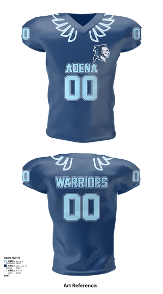 Football Jersey, Adena Warriors Football, Football, Teamtime, Team time, sublimation, custom sports apparel, team uniforms, spirit wear, spiritwear, sports uniforms, custom shirts, team store, custom team store, fundraiser sports, apparel fundraiser