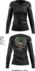 VFA-195 90989652 Women's Long Sleeve V-neck Shirt - 1
