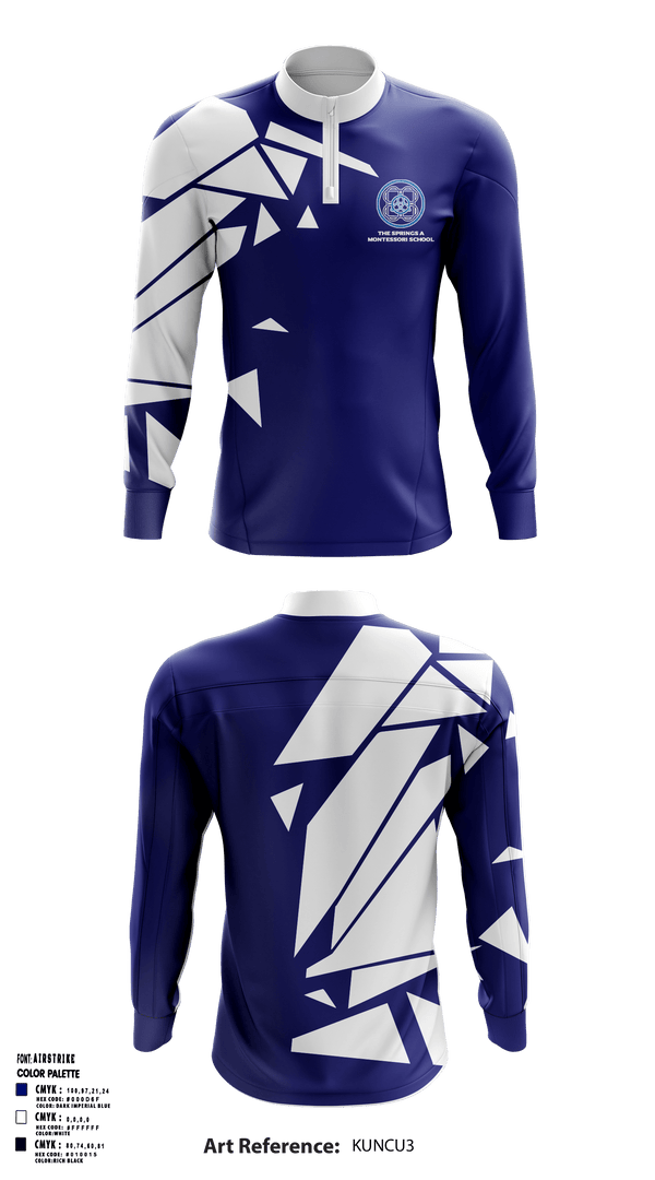 Quarter Zip Jacket, The Springs A Montessori School, Spirit Store, Teamtime, Team time, sublimation, custom sports apparel, team uniforms, spirit wear, spiritwear, sports uniforms, custom shirts, team store, custom team store, fundraiser sports, apparel fundraiser