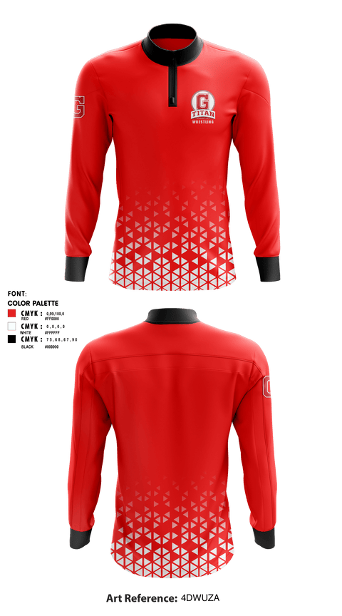 Quarter Zip Jacket, Glenwood High School Wrestling, Wrestling, Teamtime, Team time, sublimation, custom sports apparel, team uniforms, spirit wear, spiritwear, sports uniforms, custom shirts, team store, custom team store, fundraiser sports, apparel fundraiser