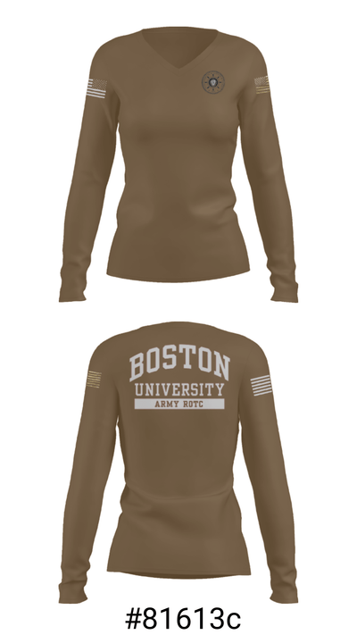 MMA ROTC 42727099 Women's Long Sleeve V-neck Shirt - 37