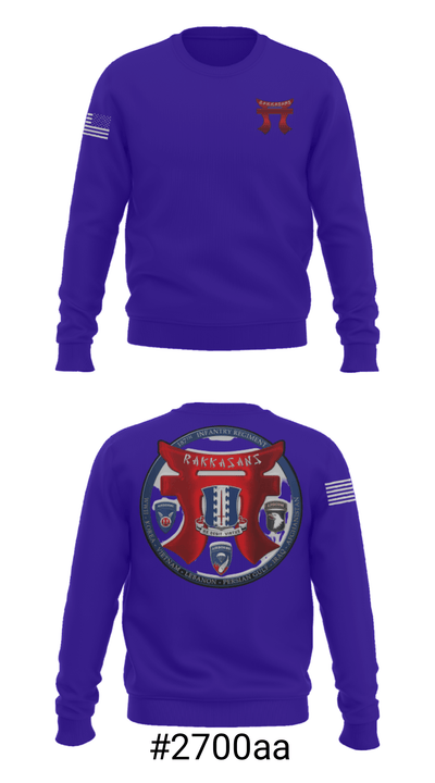 3-187 Rakkasans 16678099 Crew Neck Sweatshirt - 7