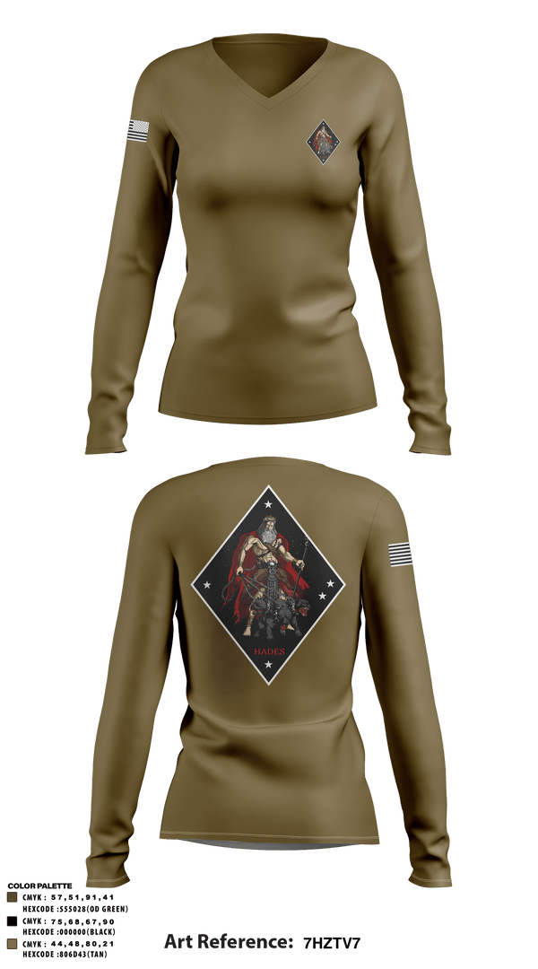 Women's Long Sleeve Vneck Shirt, V1/1, Marines, Teamtime, Team time, sublimation, custom sports apparel, team uniforms, spirit wear, spiritwear, sports uniforms, custom shirts, team store, custom team store, fundraiser sports, apparel fundraiser